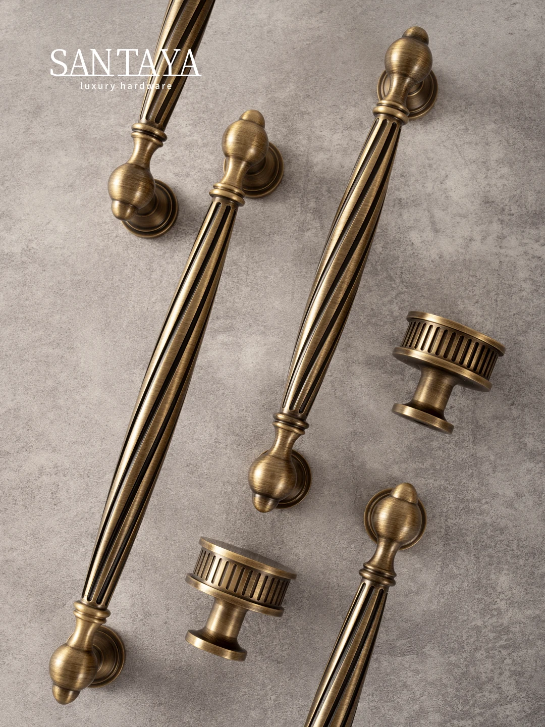 Antique Brass Spiral Knobs and Handles 3