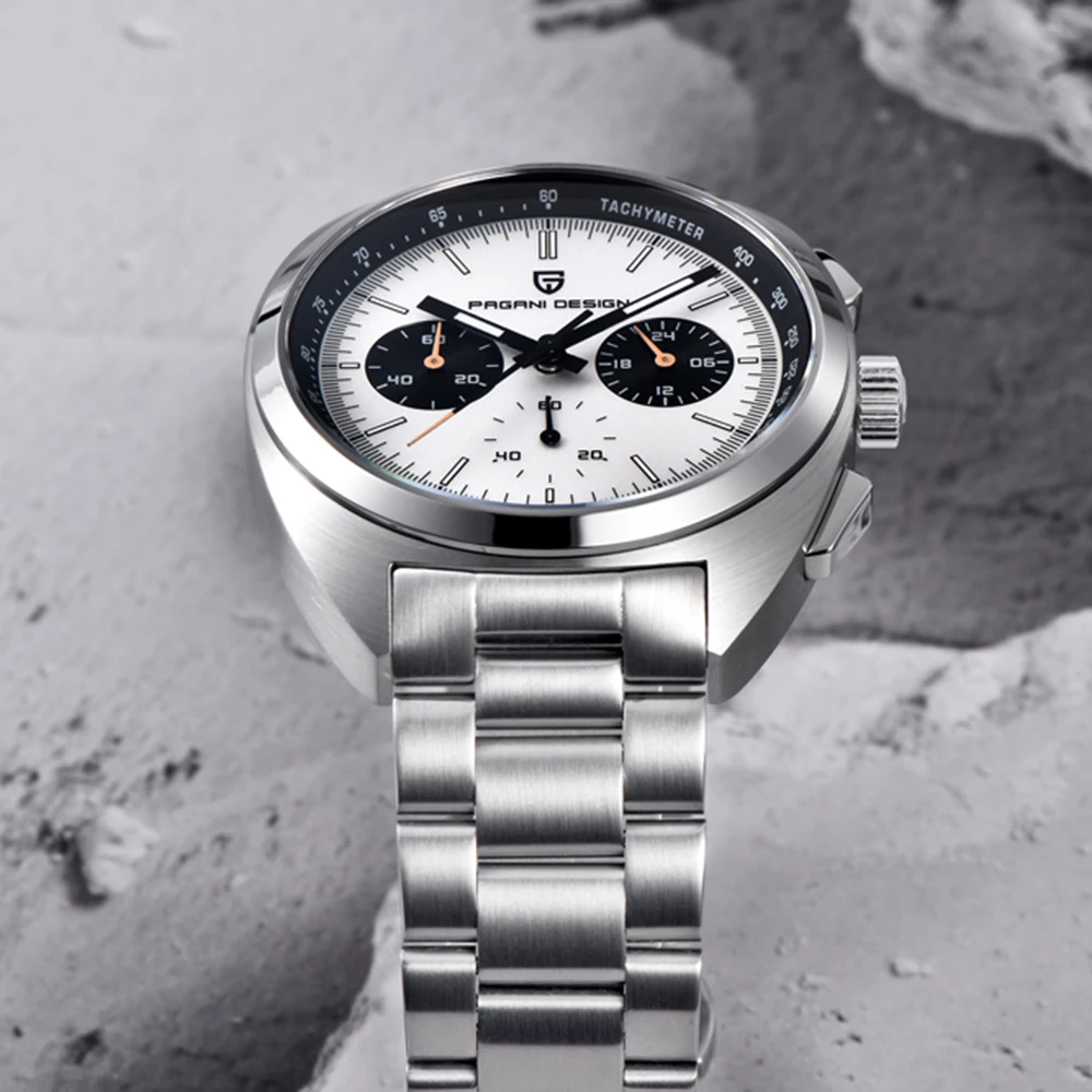PAGANI DESIGN ساعات رجالية كرونوغراف ساعة معصم ريا...