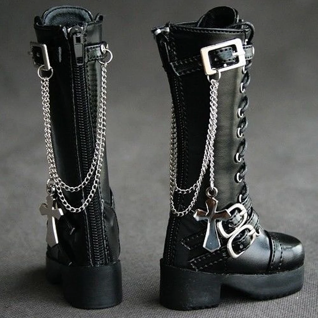 

[wamami] 45# Black 1/3 SD AOD DZ BJD Dollfie Leather Boots/Shoes