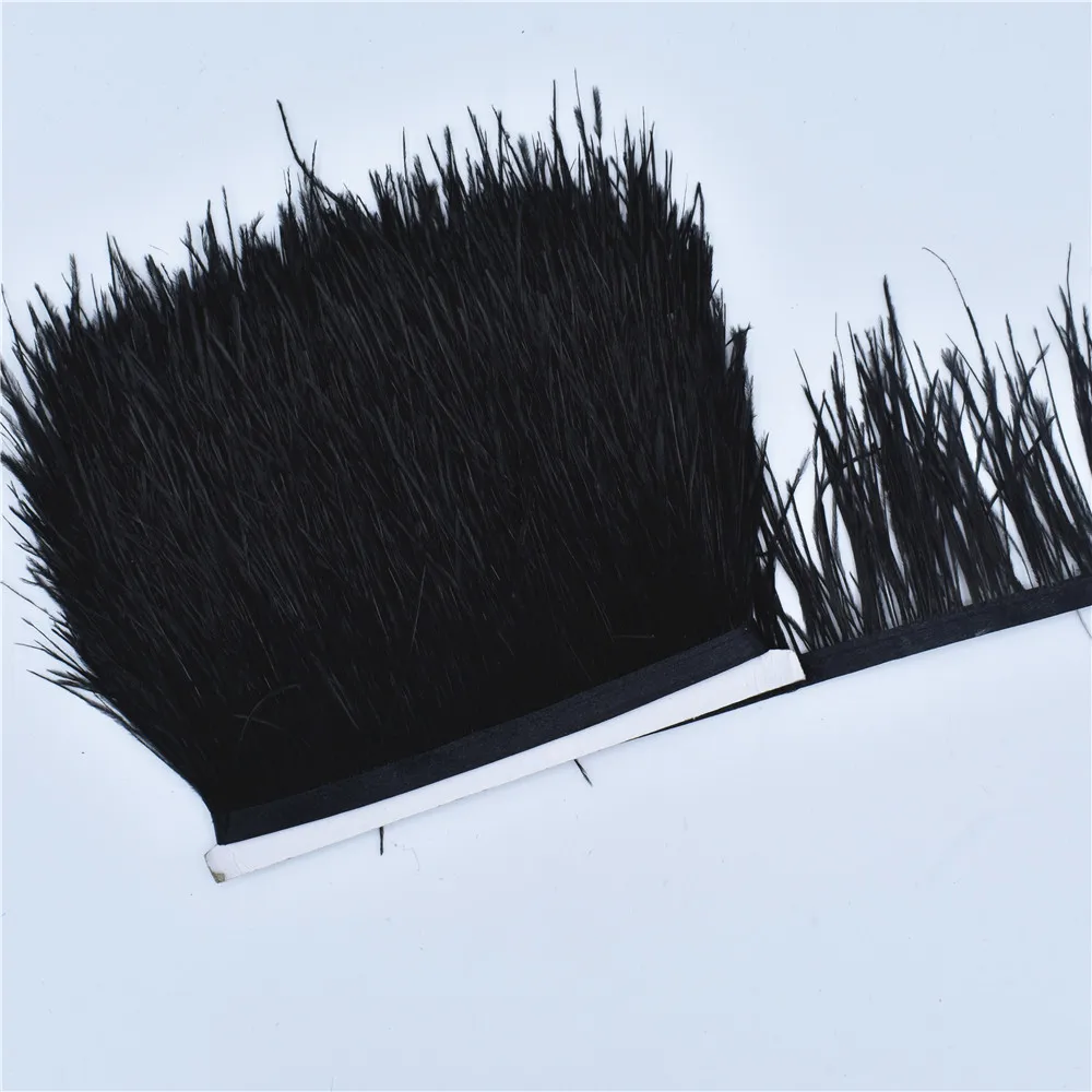 Ostrich Feathers 1meters Real Trim Fringe for Clothes Ribbon Trims Feather Skirt Plumas Plume Decoration