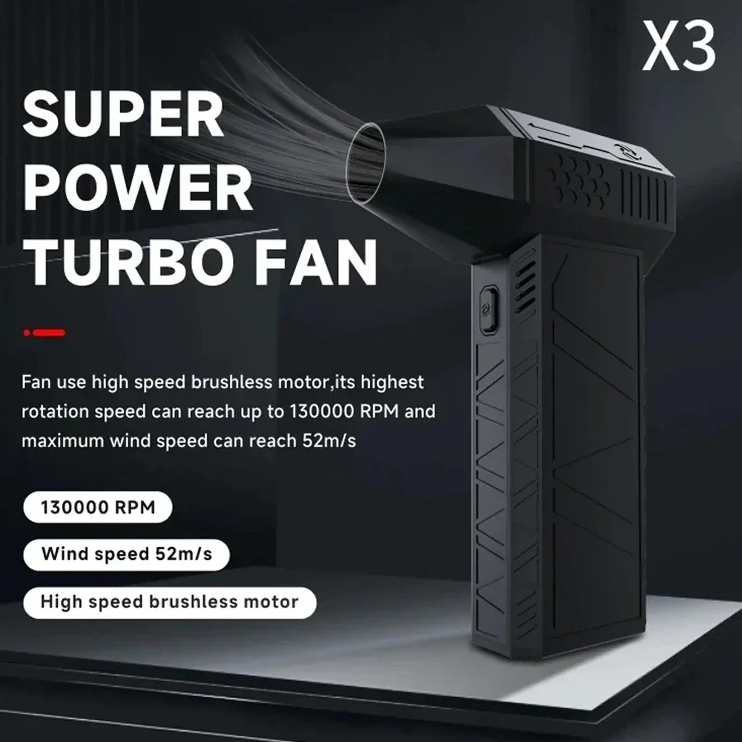 130000 U/min Staubgebläse Violent Fan mit LED-Licht Leistungsstarkes wiederaufladbares Handgebläse Elektrischer Luftstaubsauger 3 Geschwindigkeiten ​ ​ 52m/s - AliExpress 202216001
