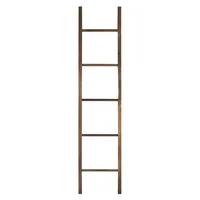 Solid Walnut Decorative Ladder Vintage Style Sturdy Construction No Assembly Required For Wood and Antique Furnishings 5 Steps 2