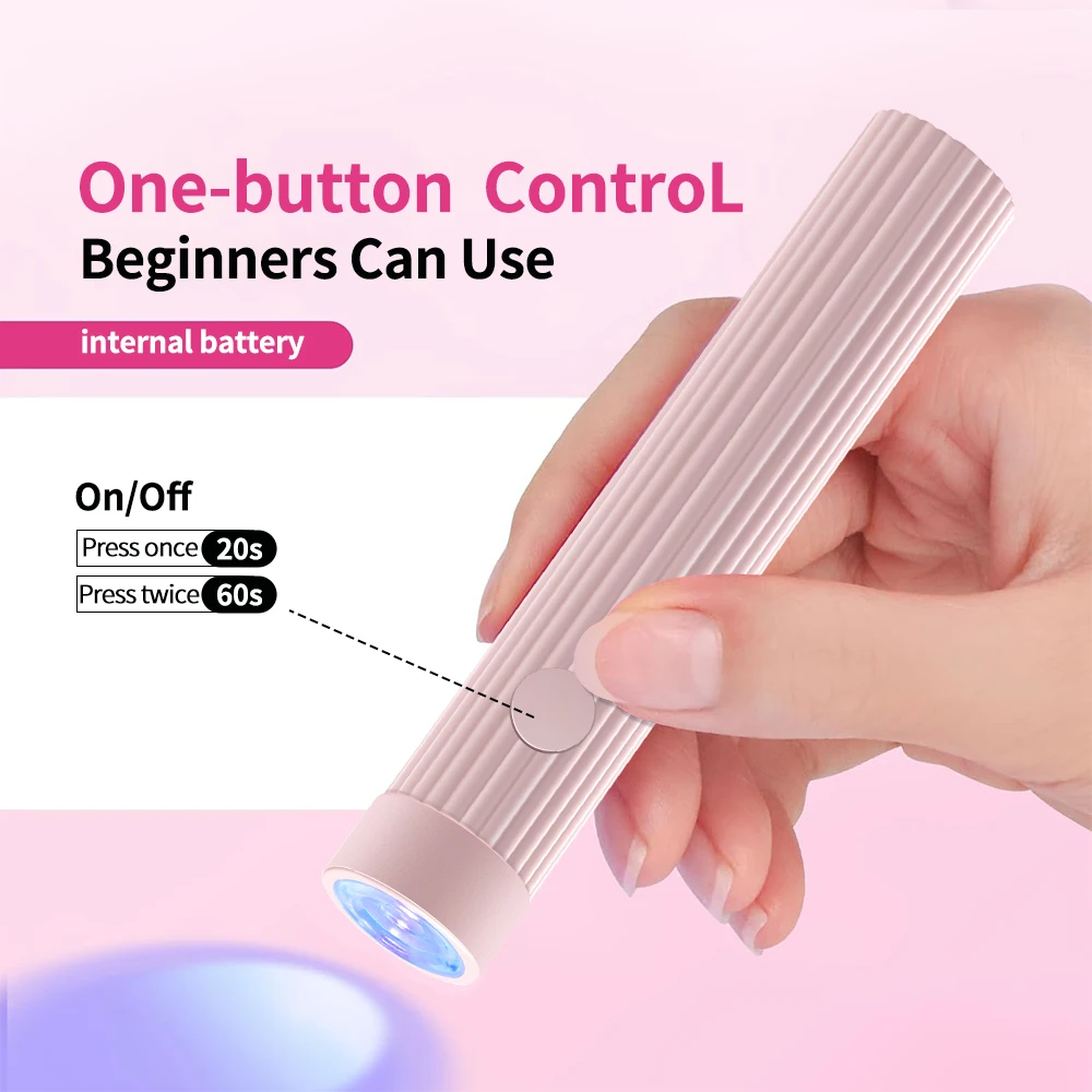 Chargeable Nail Lamp Portable LED  Mini Machine Family Handheld Quick Drying Varnish Gel Polish Curing Nails Dryer Nail Tools 2