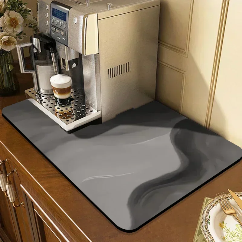 Drying Mat Non Slip Mat Floor Mat Diatomite Dish Drying Mat Kitchen Mat Super Absorbent Dish Drying Pad Non-slip Drainer Mats Quick Dry Tableware Rugs alfombra