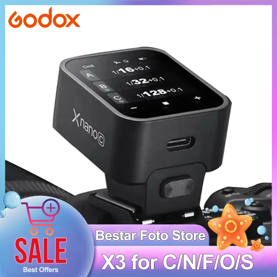 Camera Flash Godox X3 TTL Wireless High-definition OLED Touch Screen Control