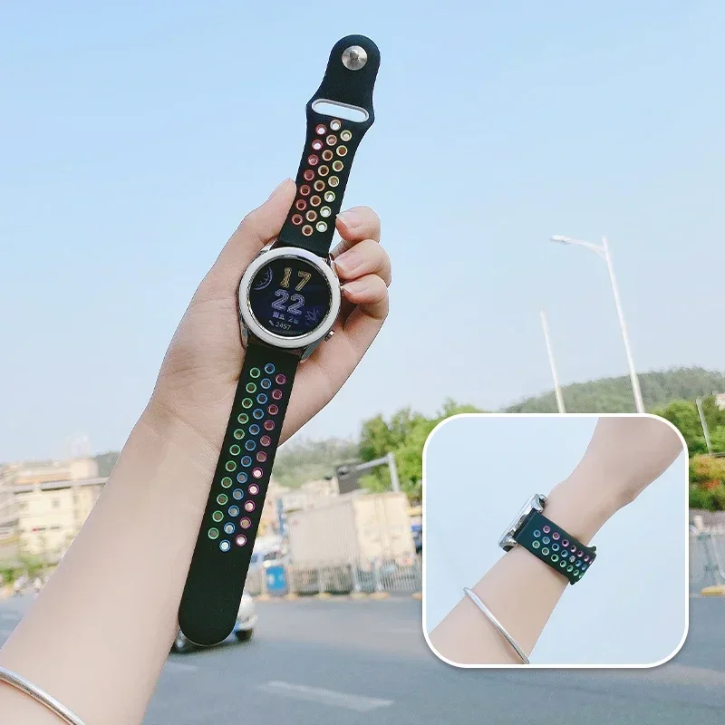 Universal Silicone Sport Band - Adjustable 20mm/22mm Bracelet Strap