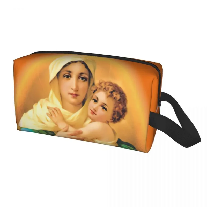 

Our Lady Of Schoenstatt Toiletry Bag Virgin Mary Catholic Saint Cosmetic Makeup Organizer Lady Beauty Storage Dopp Kit Case