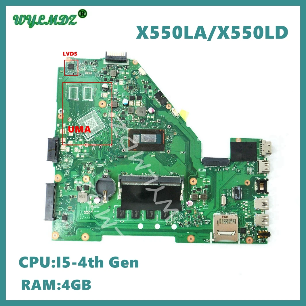 

X550LD i3/i5/i7CPU UMA/PM Mainboard For ASUS Y581L X552L R510L X550L X550LN X550LD X550LC X550LF X550LA Laptop Motherboard