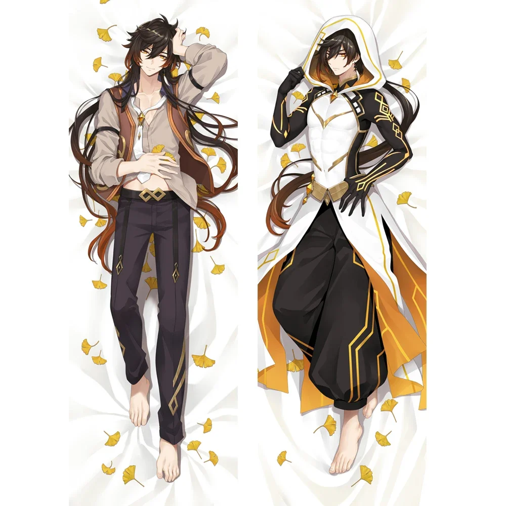 

New Design Game Genshin Impact Zhongli Dakimakura Male Otaku Hugging Body Pillow Case Pillow Cover Home Bedding Decorative Gifts