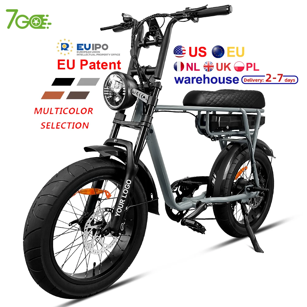 Deren 7Go EB4 EB2 Lithium Battery Electric City Bike Long Seat Adult Electric Bicycle 48V 18.2ah 250W 500w 750w Fat Tire E-bik