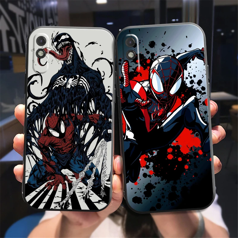 Cool Marvel Phone Case For Xiaomi POCO F3 GT X3 Pro X3 GT M3 M3 Pro X3 X3 NFC Liquid Silicon Carcasa Back Coque Black Soft moto g power phone case