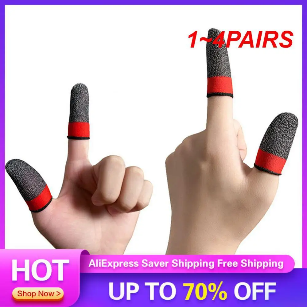 

1~4PAIRS Touch Screen Finger Cover Easily Adjustable Anti Slip Game Fingertip Cover Thumb Sleeve Mobile Game Thumb Gloves