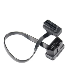 Flexible Flat Ribbon 16-Pin OBDII Extension Cable Connector (30cm Extension Cable)