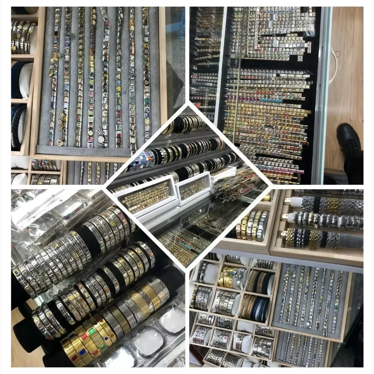 Italienisches Charm-Gliederarmband für Damen und Herren, 9 mm breit, silber- und goldfarben, Edelstahl, zum Selbermachen von Schmuck, Großhandel_voghion.com