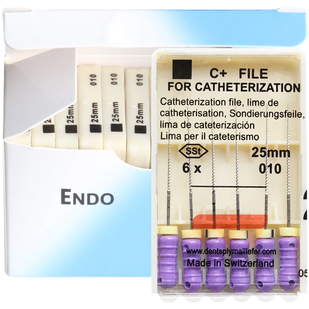 10 confezioni/scatola 21/25/31mm Dental C + FILE per cateterizzazione Endo Root Canal C FILE uso manuale strumento di laboratorio per odontoiatria endodontica