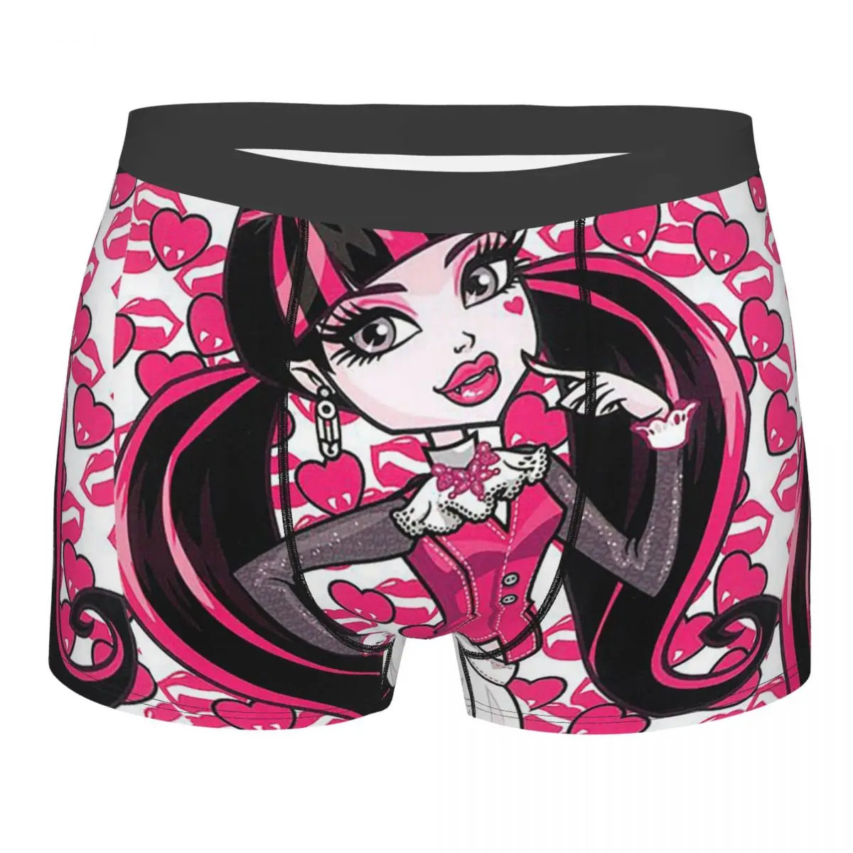 

Men Monster High Cartoon Underwear Draculaura Novelty Boxer Briefs Shorts Panties Homme Breathable Underpants S-XXL