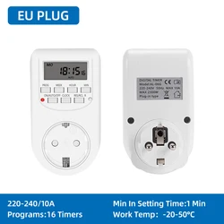 Programmable Digital Timer Switch (EU plug)