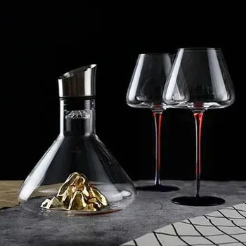 

Jinshan Iceberg Light Luxury Creative Quick Filter Household European Red Wine Decanter Waterfall Style Leadless Crystal