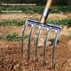 Agricultural Loose Soil Fork Manual Garden Soil Turning Artifact Steel Fork For Land Reclamation And Excavation Faming Tools 4