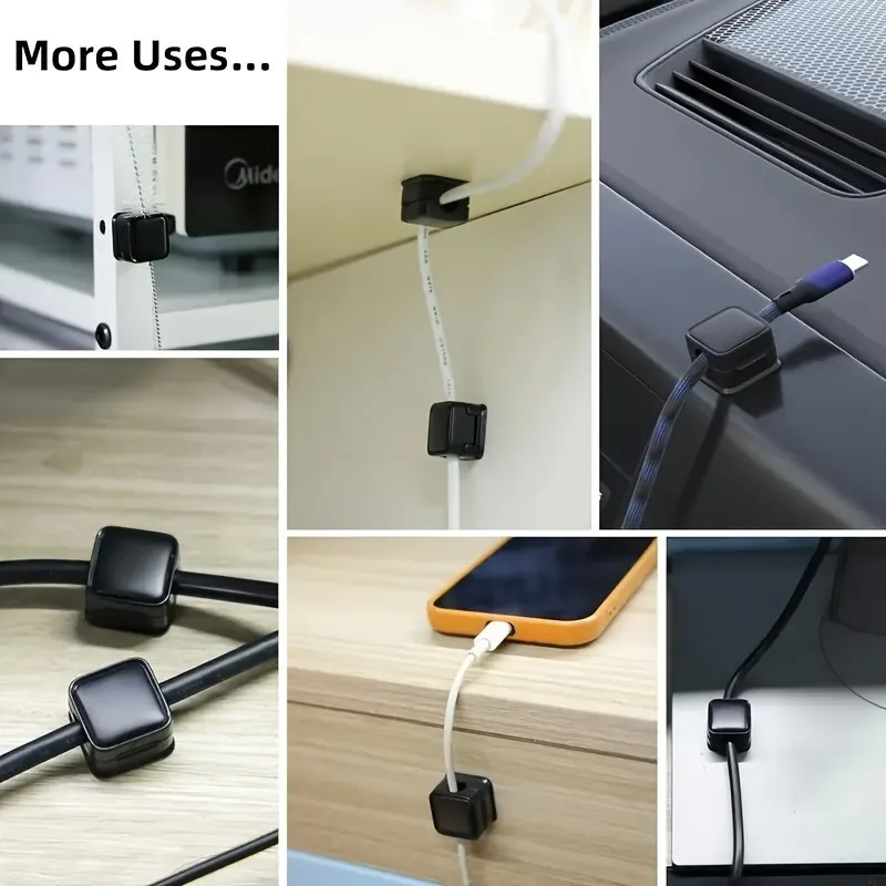 Premium Cable Clips Set - Ultimate Cord Holder & Organizer for Desk, Home, Car & Office