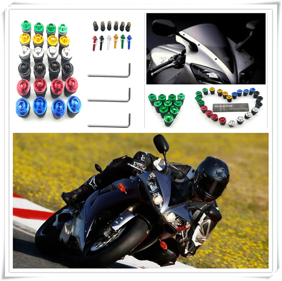 10PCS Motorcycle Screw Windscreen Windshield Bolt Screws for BMW K1200S K1300 S/R/GT S1000RR HONDA CBR125R CRF250R