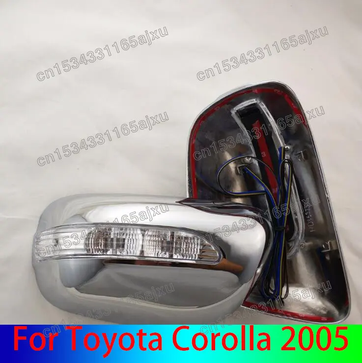 

Car styling For Toyota Corolla 2005 Car accessories Chrome-plated back cover with mirror doors, LED case