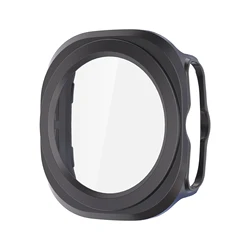 Ultra - Durable Tempered Glass Screen Protector with Hard PC Bumper Case for Galaxy Watch Ultra 2 (Gun)