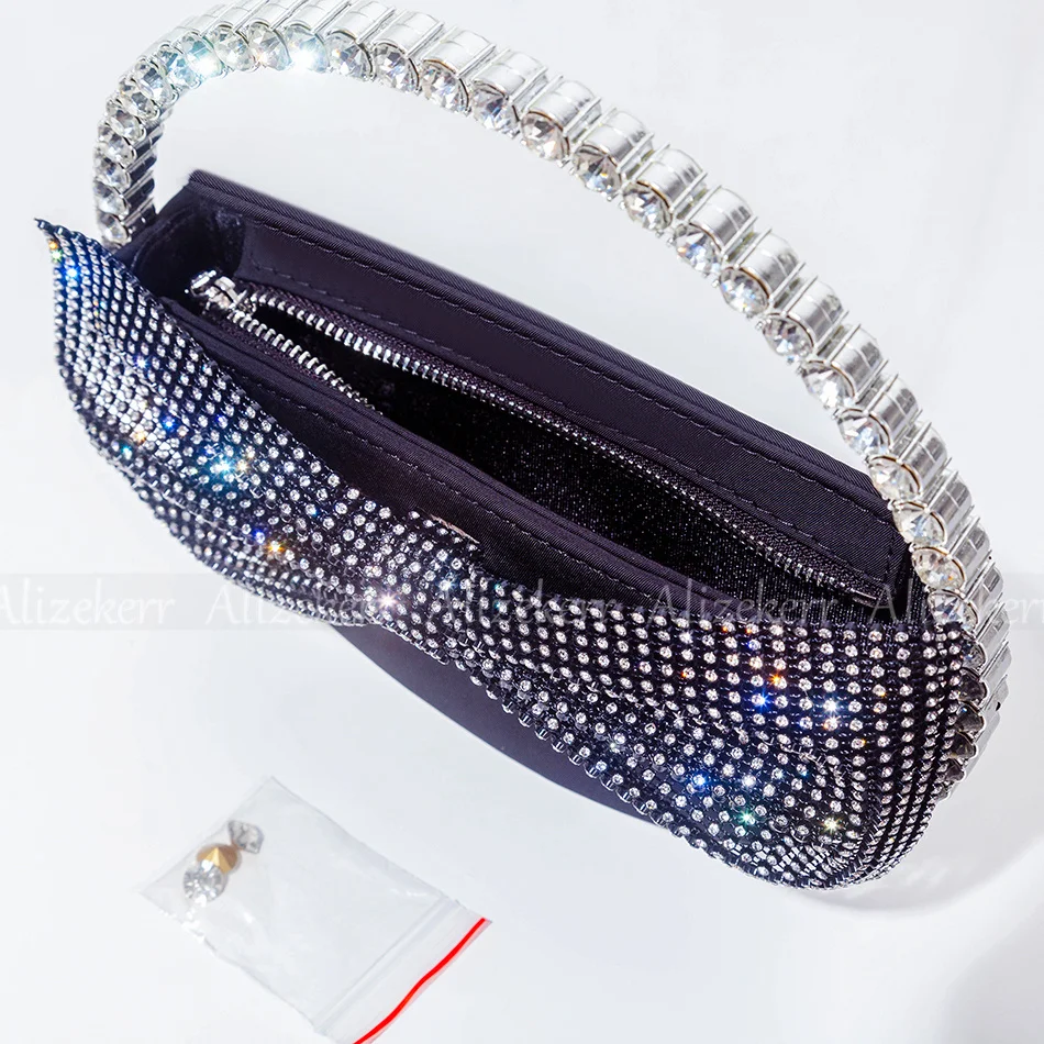 Circular Bow Sleeping Diamond Bag For Women's New Party Shining Crystal And Handbag Designer High Quality Luxury Wallet