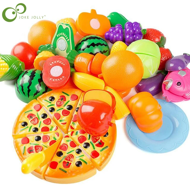 Regalo educativo per bambini Set di giochi di imitazione giocattolo di  plastica per alimenti giocattolo per torte fai da te taglio frutta verdura  cibo giochi di imitazione giocattoli DDJ - AliExpress