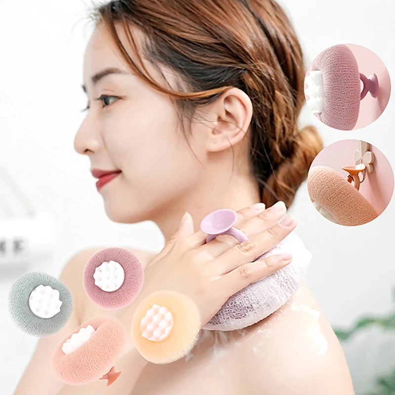 

3d Honeycomb Sunflower Bath Towel Scrub Bath Massage Bath Ball With Sucker Bathing Brush Back Rub Mud Bath Sponge Exfoliate