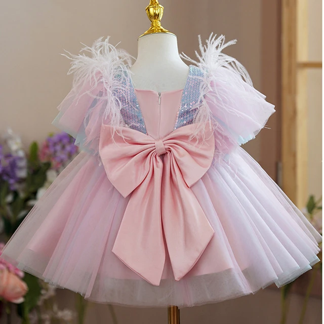 Vestido De Tutú Blanco Para Bebé, Vestidos Para Recién Nacido, Boda,  Bautizo, Fiesta, Niña Pequeña, 1 Año De Cumpleaños, Bautizo - Vestidos -  AliExpress