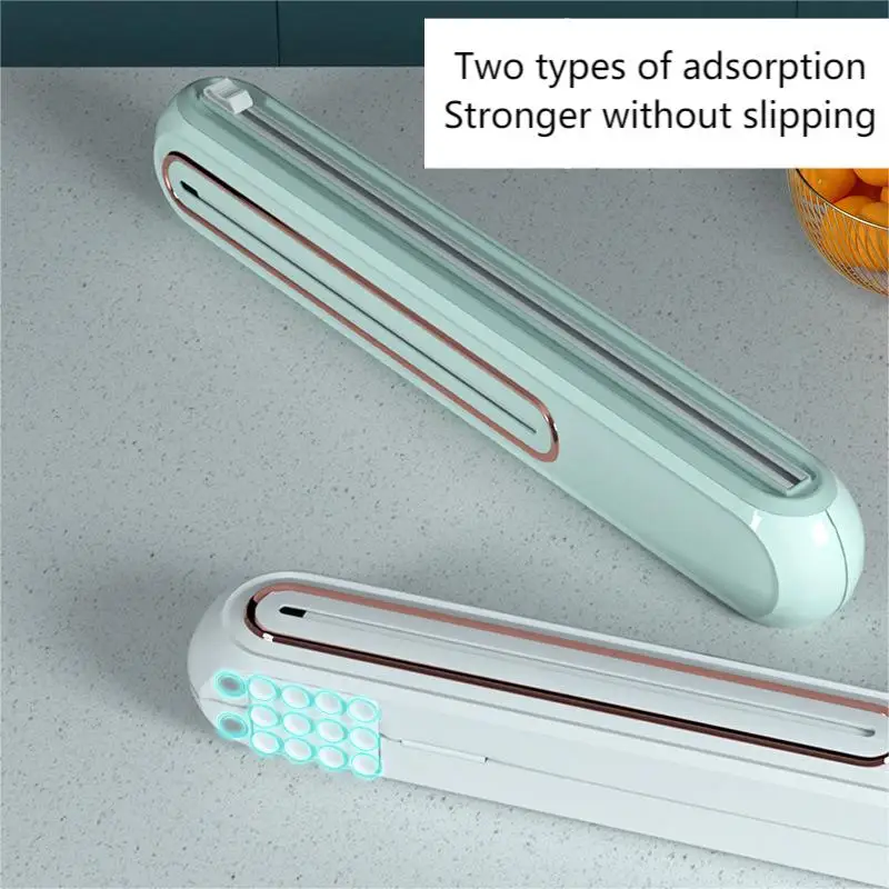 Cling Film Cutter Cling Wrap Dispenser Food Film Dispenser Plastic Wrap Cutter Kitchen Wrap Dispenser Plastic Wrap Dispenser Plastic Wrap Tinfoil Baking Paper Cutting Box Separator Magnetic Suction Refrigerator Kitchen Accessories