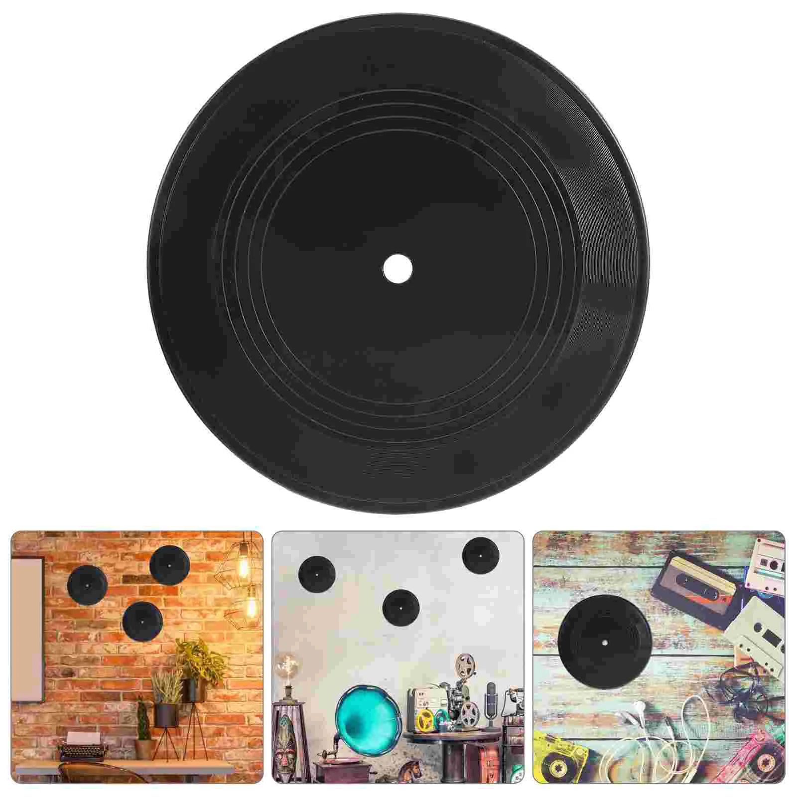 

10 Pcs Interior Adornments Unique Gramophone Records Vintage Aesthetic Wall Decorations Vinyl Household