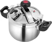 /6.35  Pot, Pressure Cooker, 201 Stainless Steel Pressure Pot, Suitable for Open Fire, Induction Stove, Electric Stove, and Gas 1