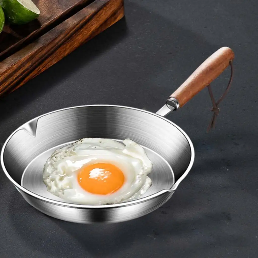 Mini Frying Pan, Porridge Pan, 16cm Round Crepe Maker, Wok for Induction Cooker,