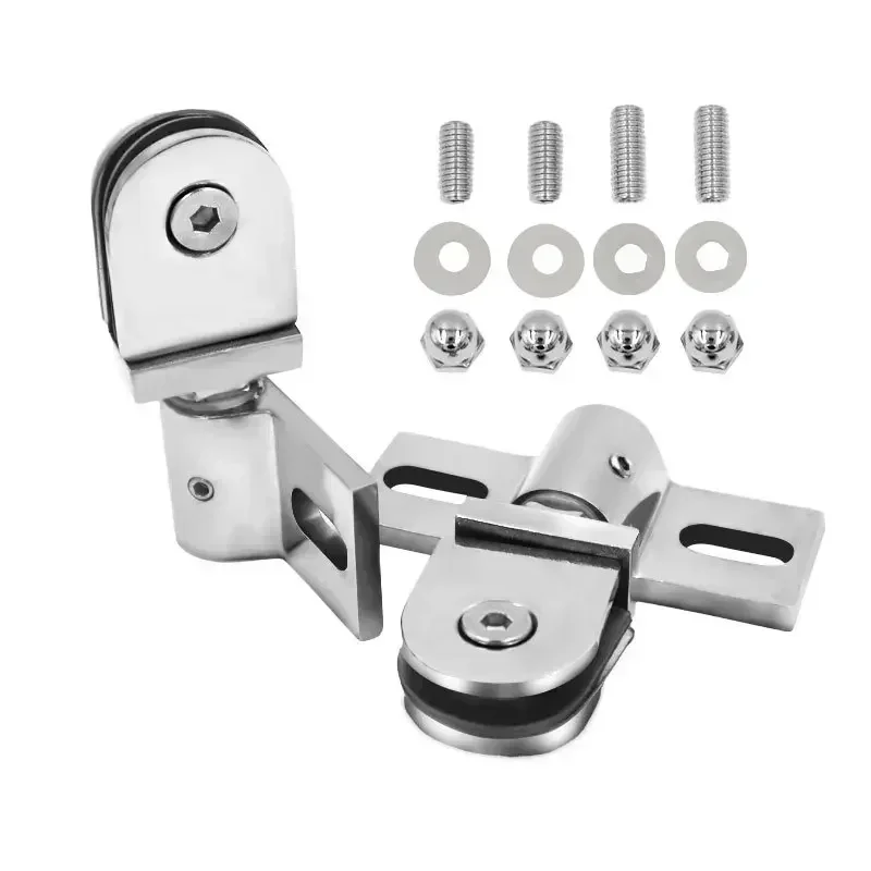 Bathroom Glass Door Clip/clamp/hinge Rotating Door Shaft Thickened Zinc Alloy No Rust Hinges Shower Hardware Accessories