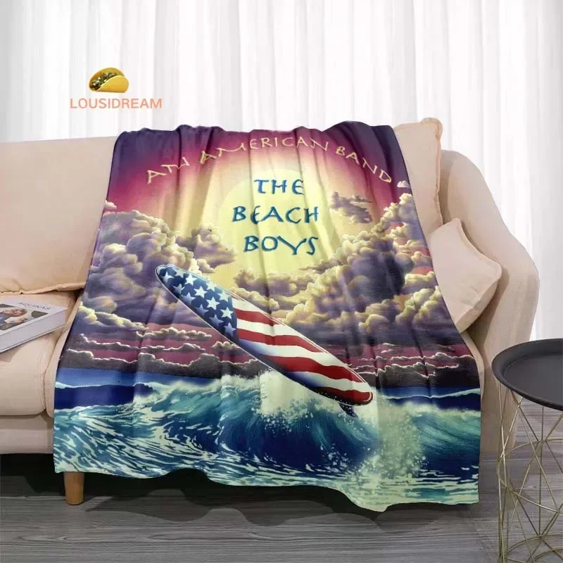 

Rock Band The Beach Boys Flannel Warm Blanket Retro Blanket Bed Bedroom Living Room Sofa Travel Picnic Blanket Birthday Gift