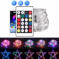 Smart USB Bluetooth App Control LED String Light Waterproof Outdoor Fairy Lights For Party Christmas Tree Lights Wedding Decor - Image 4