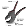 Scissors PVC Pipe Cutter Aluminum Alloy Body Ratchet Scissors Pipe Cutter PVC/PU/PP/PE Hose Cutting Hand Tools 32-75mm Opening 4