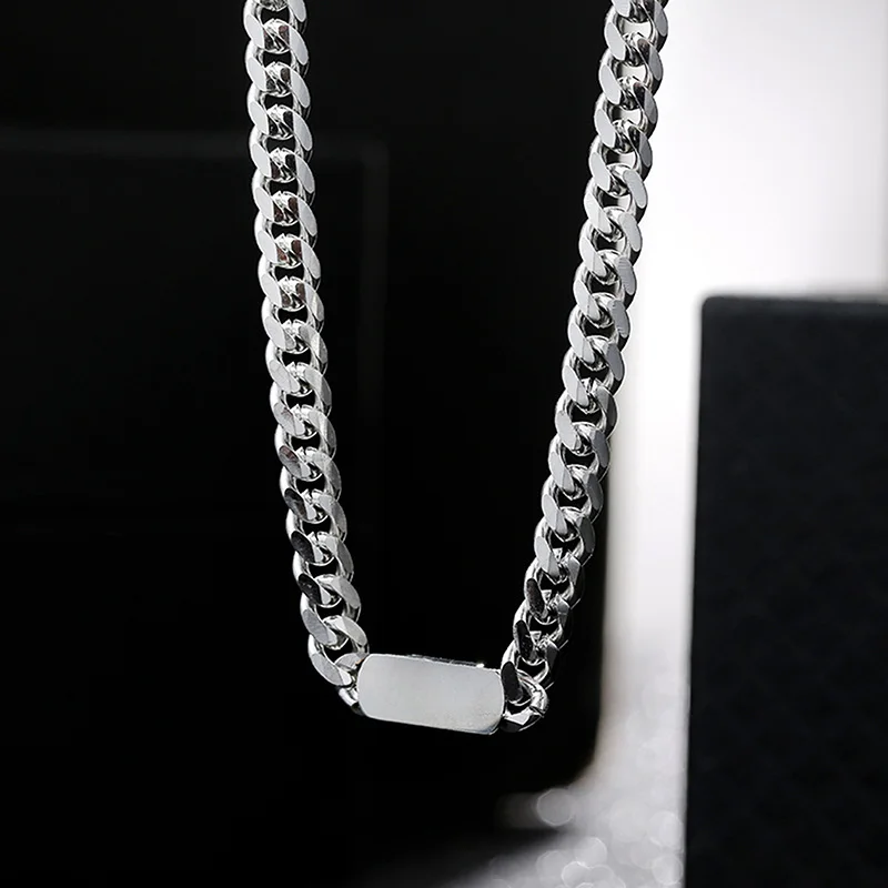 Women Men Titanium Steel Necklace Hip Hop Style Adjustable Clavicle Chain Jewelry Accessories Ideal Gift
