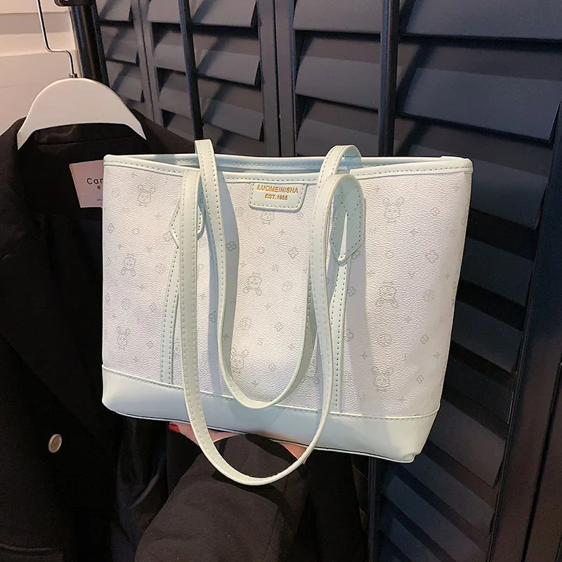 Large Capacity Commuter Ladies 2024 New Fashion Shoulder Underarm Students Class Casual Tote Bag