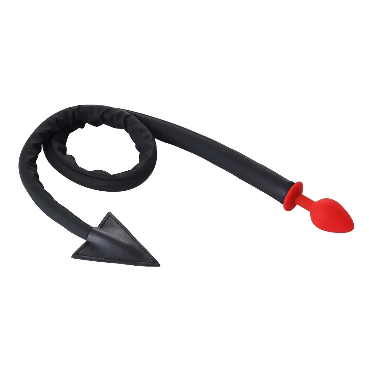 Anal Set Metal Plug Pu Leather Whip And Devil Tail Adult Toys_voghion.com