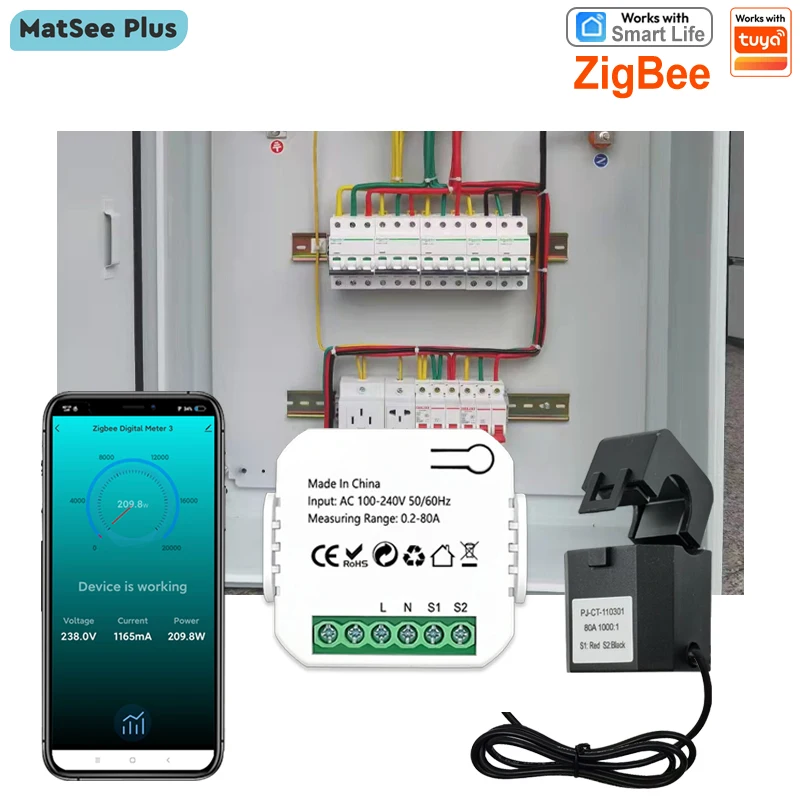 SmartZigBeeEnergyMeter80AwithClampAppMonitorKWhVoltageCurrentPowerConsumption110V240VSupportZigBee2MQTT-AliExpress44