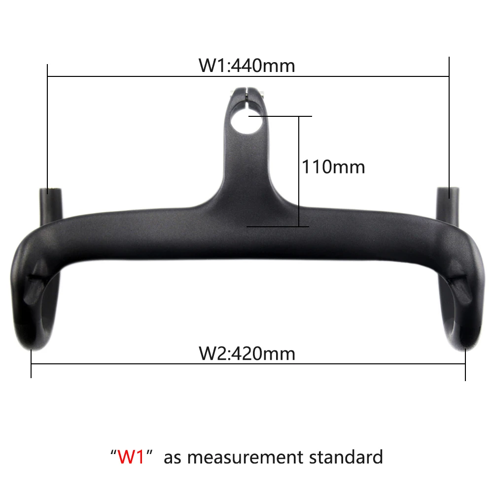 1-1/8“ Integrated Carbon Handlebar,Road Bicycle Speed