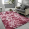Soft Carpet For Living Room Fluffy Modern Bedroom Bedside Rug Tie-Dyed Grey Indoor Shag Carpets For Kids Nursery Room Home Decor 3