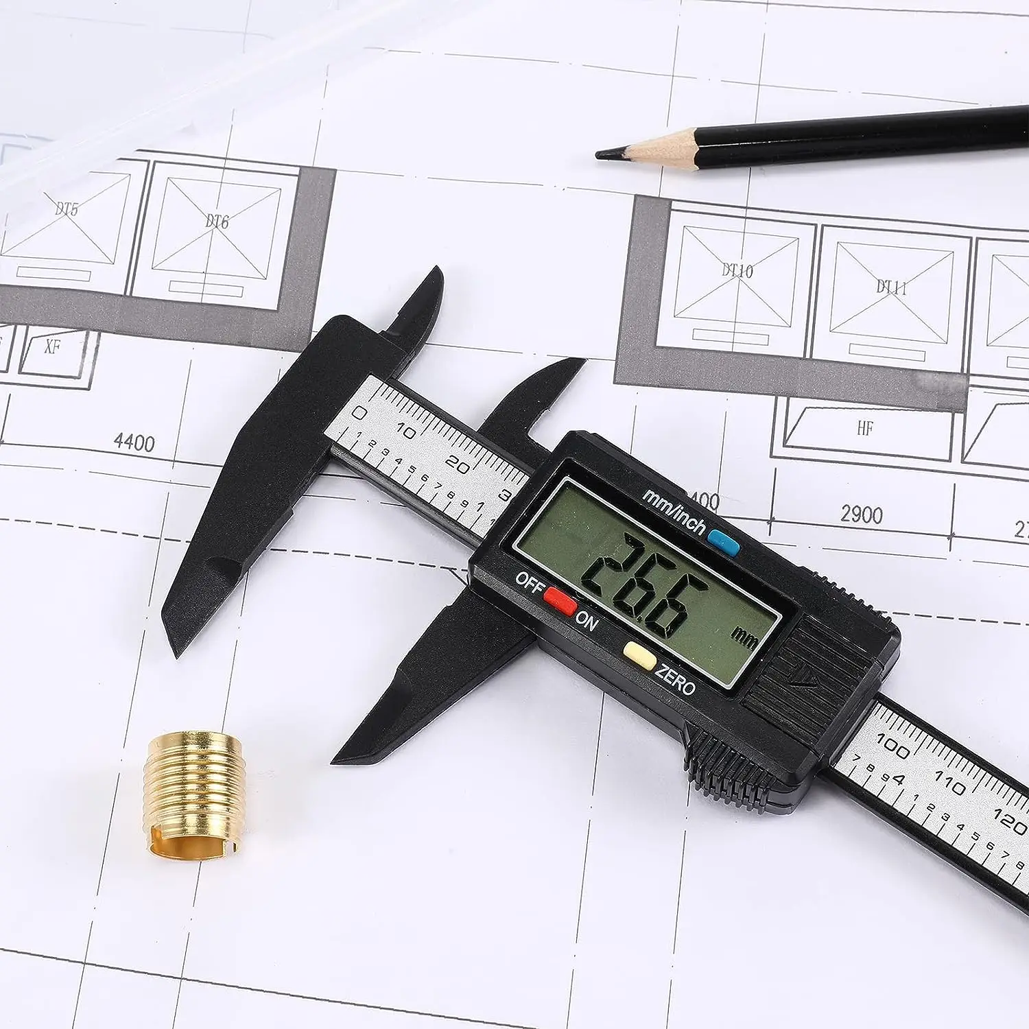 Electronic Digital Calipers Measuring Tool LCD Screen Conversion Inches and Millimeters for Jewelry Measurement and DIY digital caliper