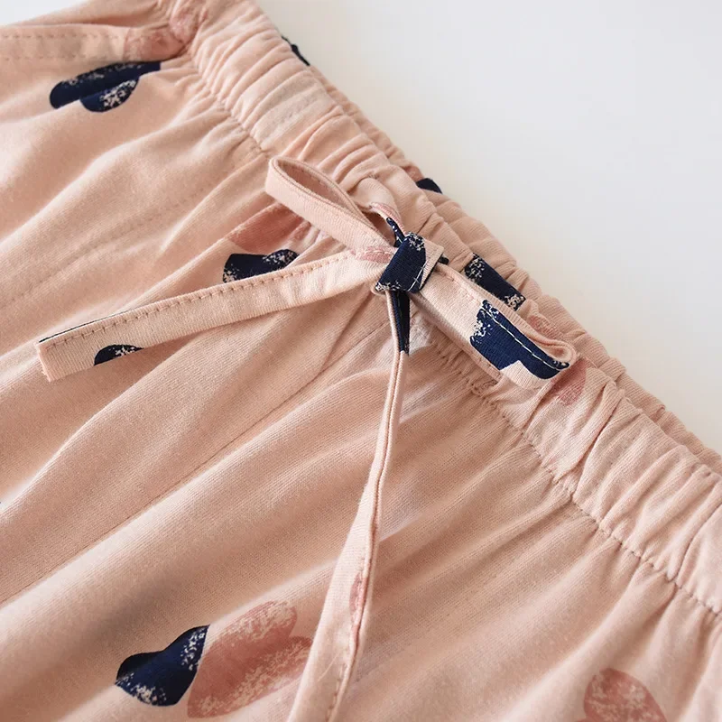 2024 New Soft Pajamas Pants Cotton Sleep Bottoms Women Printed Style Spring Summer Cotton Home Pants Loose Large Size Trousers