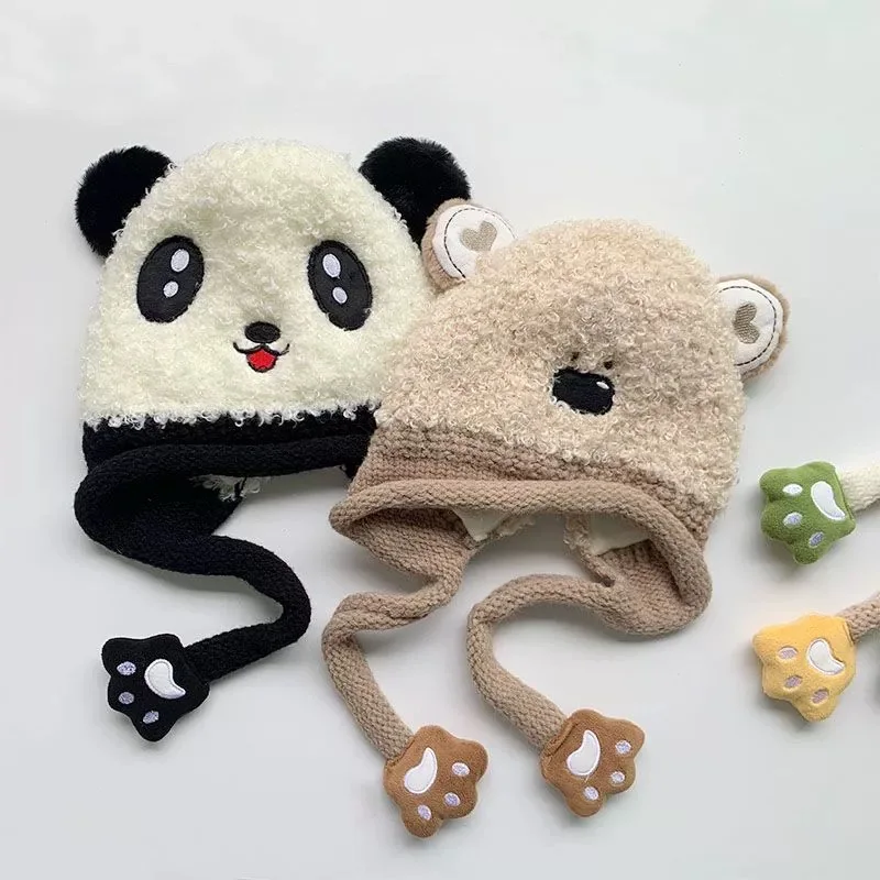 Children's ear protection fall and winter baby hat scarf thickening one Korean version of the girl warm super cute cute head cap