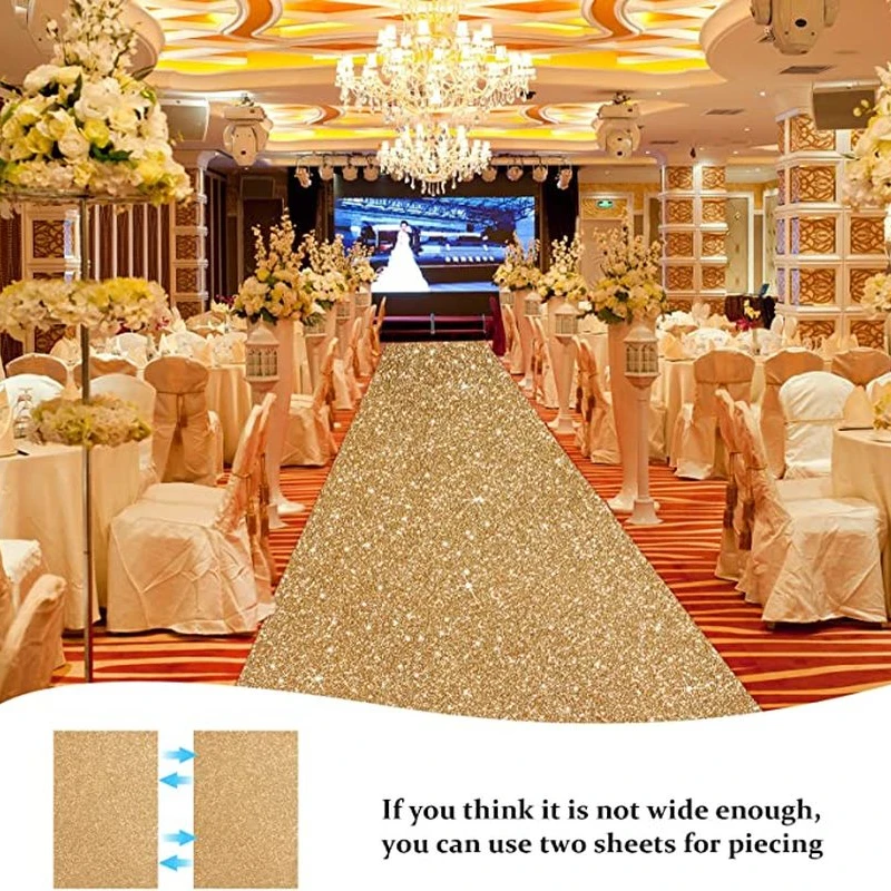 Wedding Carpet Glitter Rug for Wedding Christmas Thanksgiving Outdoor Accessories