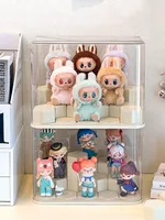 Acrylic Dustproof Display Box for Labubu Transparent Vinyl Doll Plush Toy Storage Box Blind Box Storage Display Stand 1